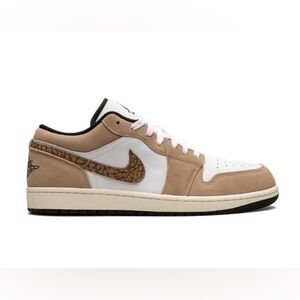 Jordan 1 Low SE Brown and White Sneakers